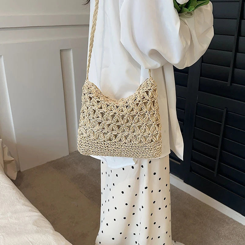Luxury Woven Straw Crossbody
