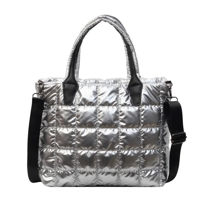 Luxury Quilted Puffy Tote Bag