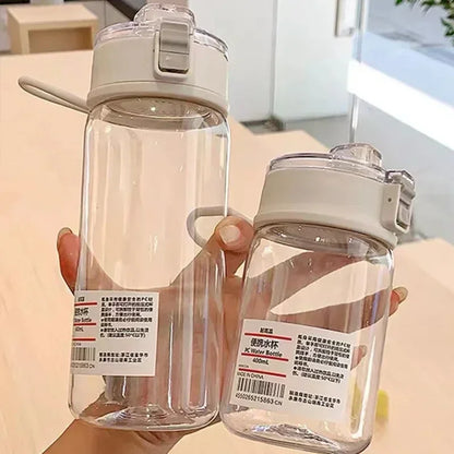 Kawaii Transparent Portable Sports Water Bottle - BPA-Free Reusable Cup
