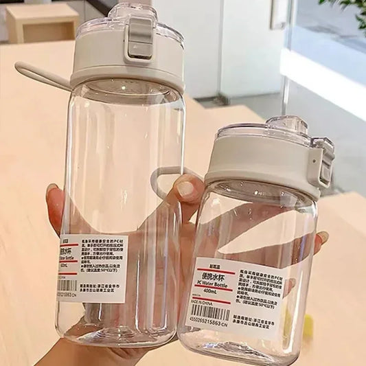 Kawaii Transparent Portable Sports Water Bottle - BPA-Free Reusable Cup