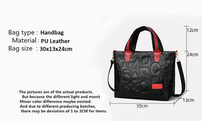 Luxury Contrast Leather Tote