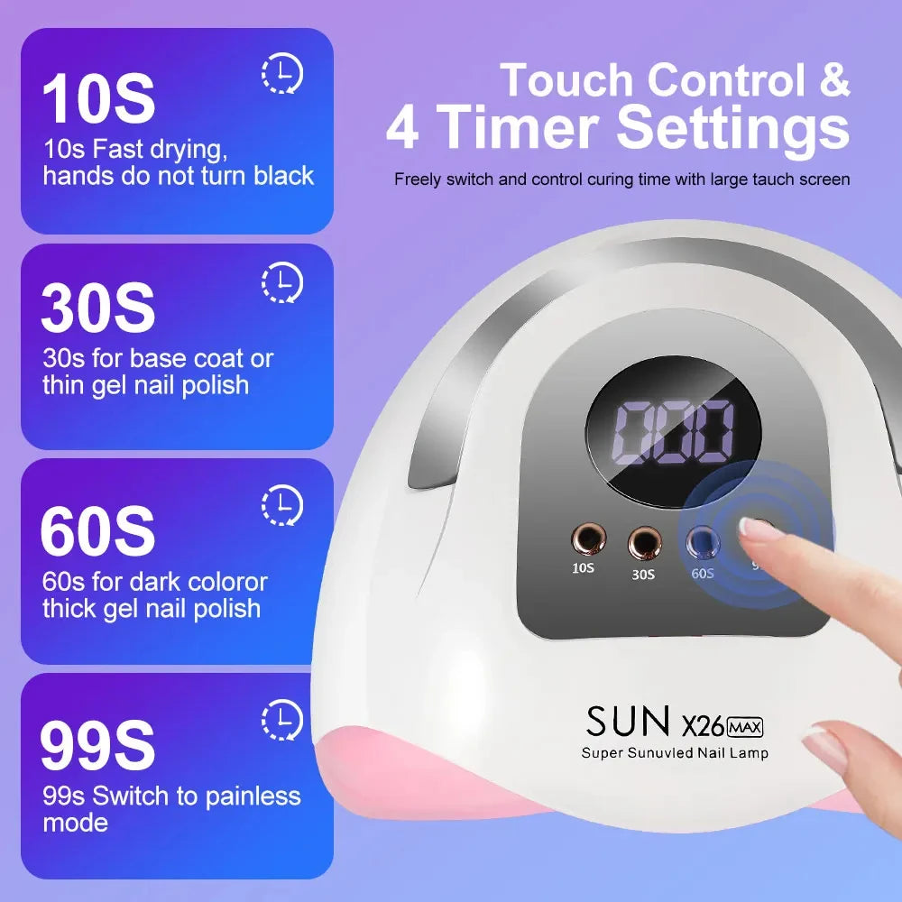 Professional 380W UV LED Nail Lamp - 81 LEDs Fast Gel Dryer - 4
