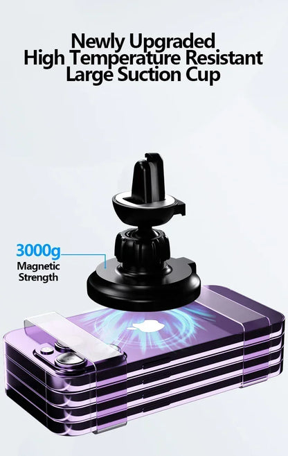 30W Magnetic Fast Wireless Car Charger Holder for iPhone 12-16 Series