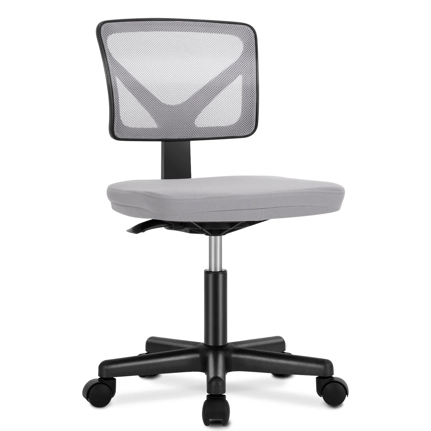 Ergonomic Mesh Armless Office Chair with Lumbar Support & Adjustable Height - 14