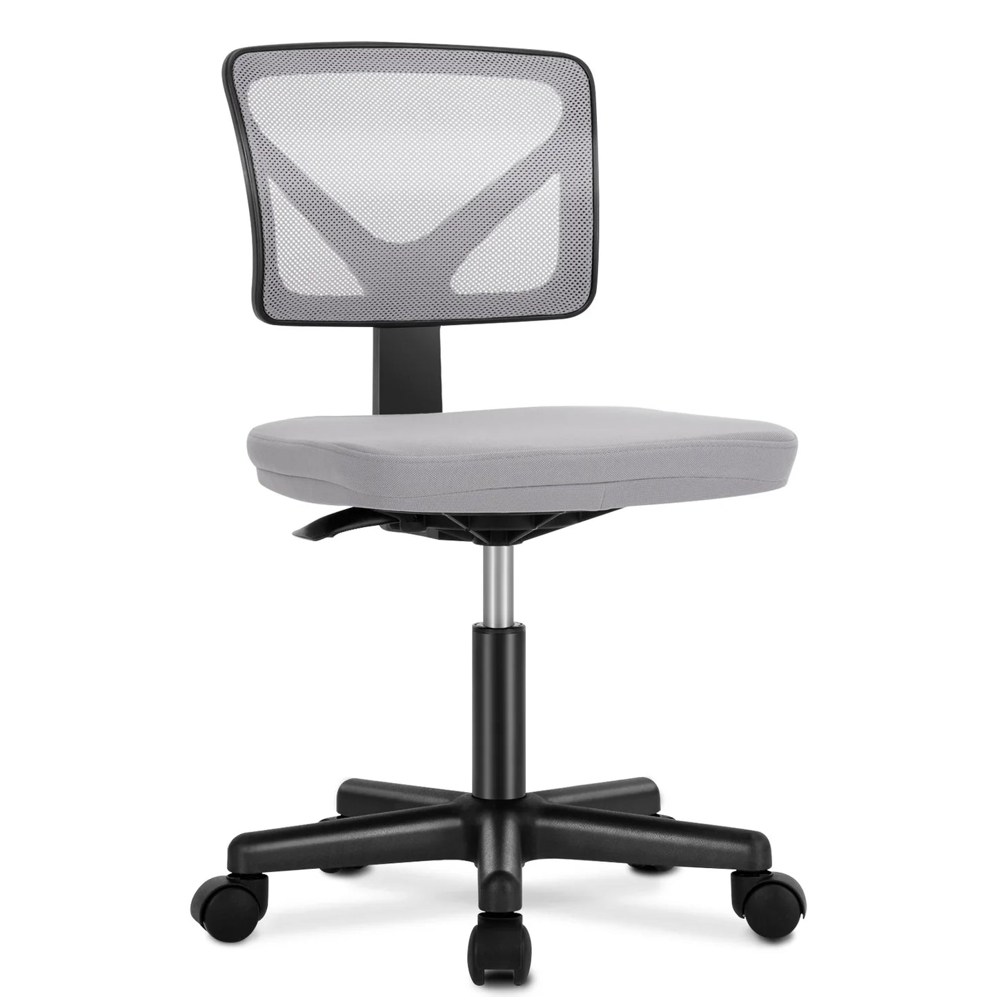 Ergonomic Mesh Armless Office Chair with Lumbar Support & Adjustable Height