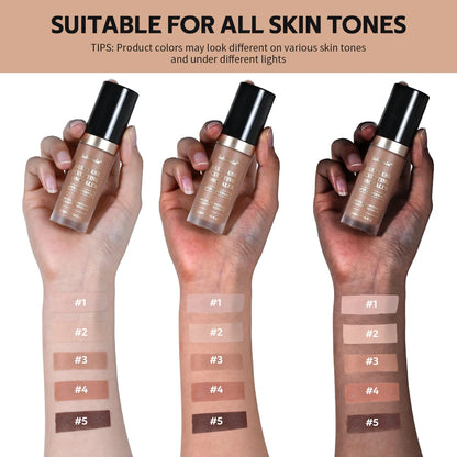 Full Coverage Waterproof Concealer - Matte Liquid Foundation