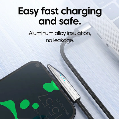 240W USB-C to USB-C Fast Charging Cable - 90 Degree Elbow for Gaming