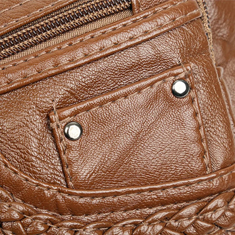 Luxury Vintage PU Leather Handbag