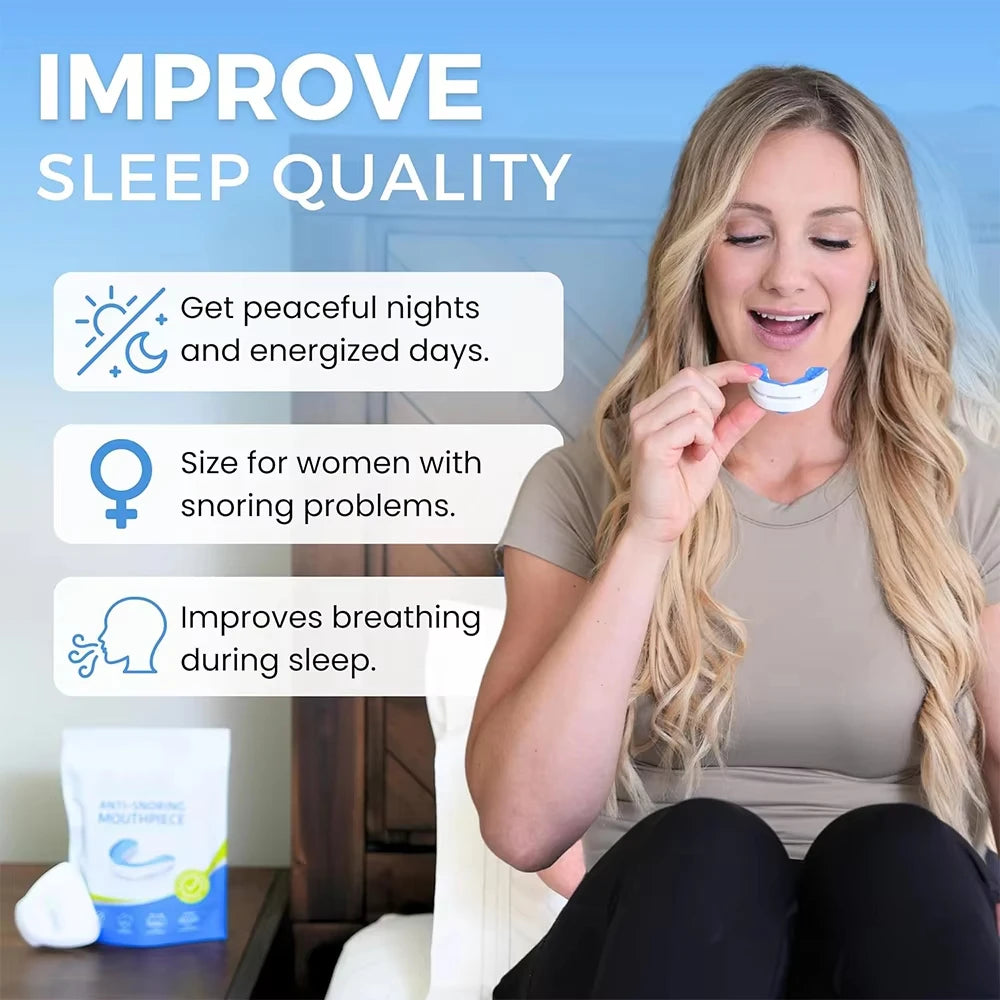 Adjustable Anti-Snoring Mouth Guard Sleep Mouthpiece for Bruxism & Snoring Relief
