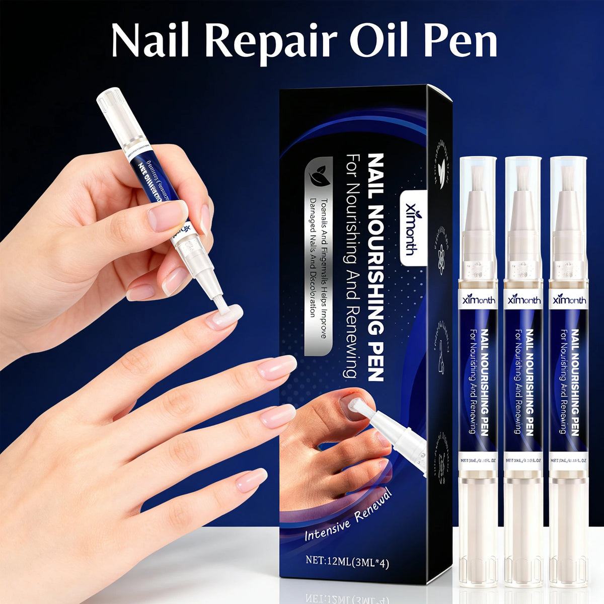 Nail Repair Essence Pen - Deep Nourishing Cuticle Oil for Dry, Damaged Nail Care