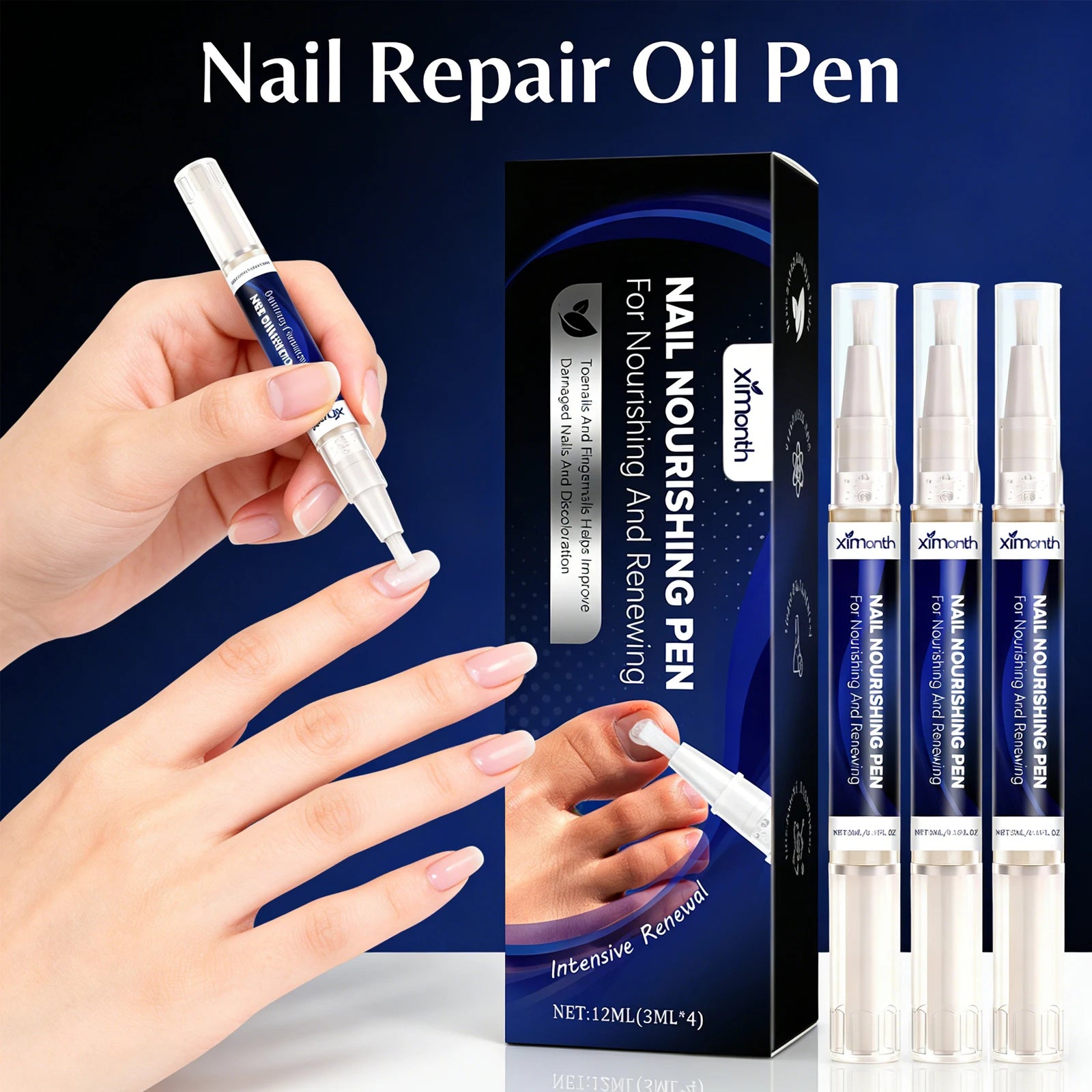 Nail Repair Essence Pen - Deep Nourishing Cuticle Oil for Dry, Damaged Nail Care - 1