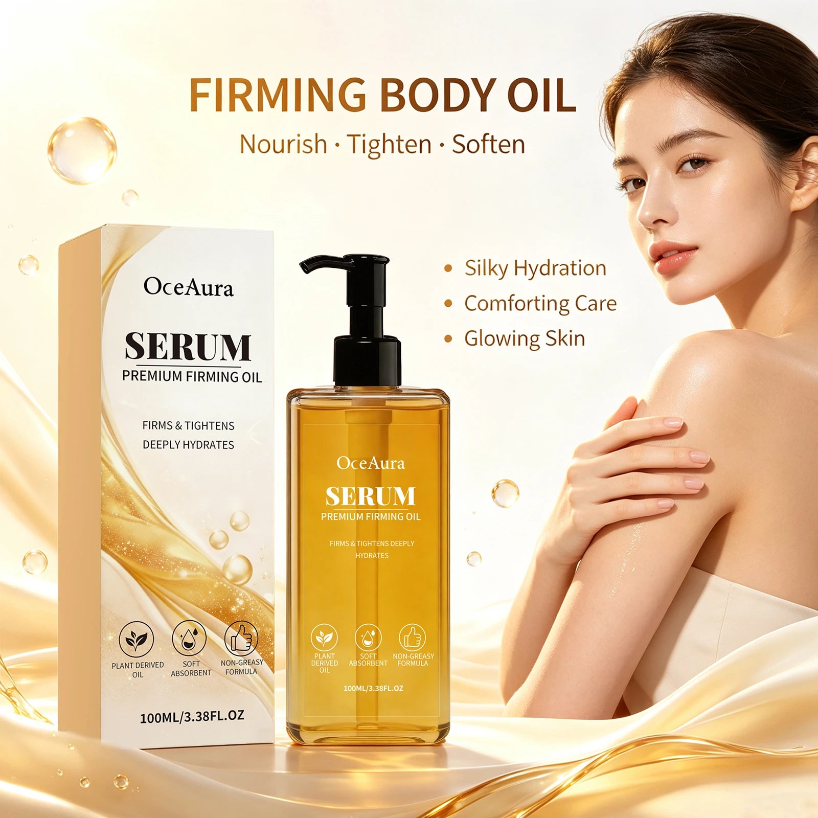 Premium Firming Body Oil - Skin Tightening, Lifting & Hydrating Serum - 1