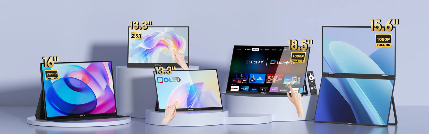 16" 2.5K 144Hz Portable Gaming Monitor - QHD IPS Travel Display for Laptop