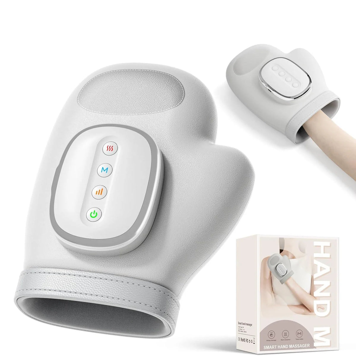 Electric Hand Massager with Airbag Compression and Heat for Pain Relief
