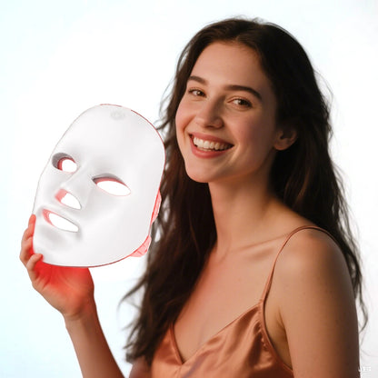 Wireless 7-Color LED Facial Mask for Anti-Aging & Acne