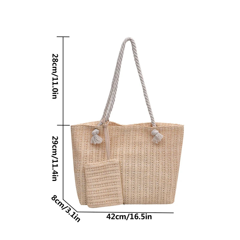 Bohemian Straw Tote