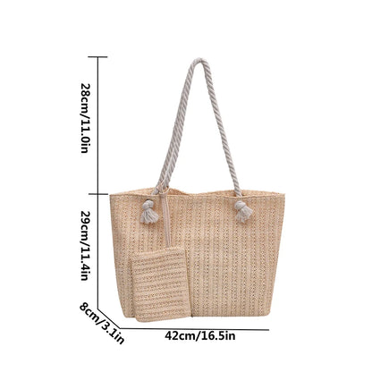 Bohemian Straw Tote