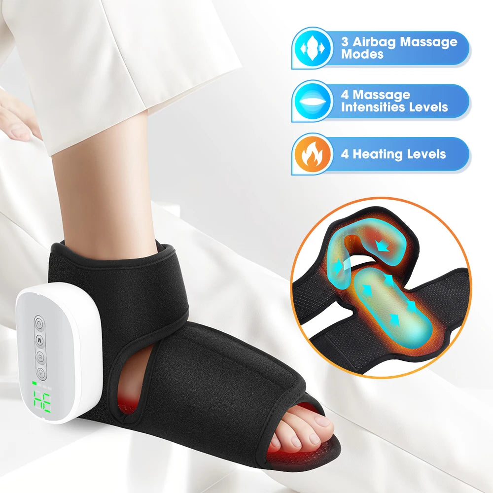 Cordless Air Compression Foot and Ankle Massager with Heat Therapy - 7