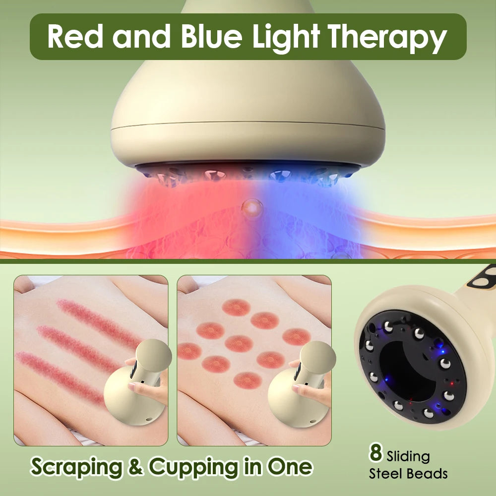 Electric Cupping & Gua Sha Massager - Adjustable Heat & Suction Therapy Device - 9