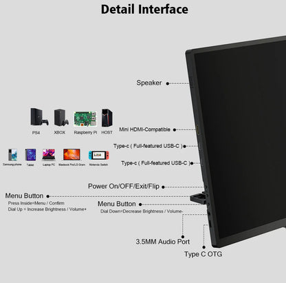 16" QHD Stackable Portable Monitor - Dual Screen Laptop Display 2560x1600