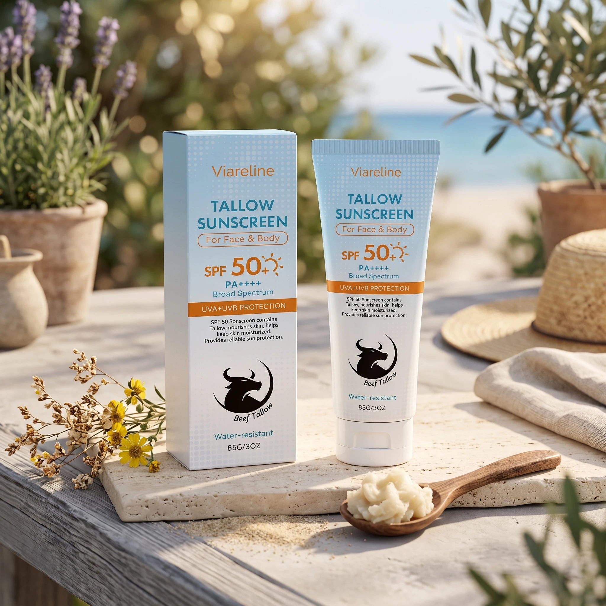 Tallow Sunscreen SPF 50 Broad Spectrum Moisturizing Face and Body Sun Protection - 6