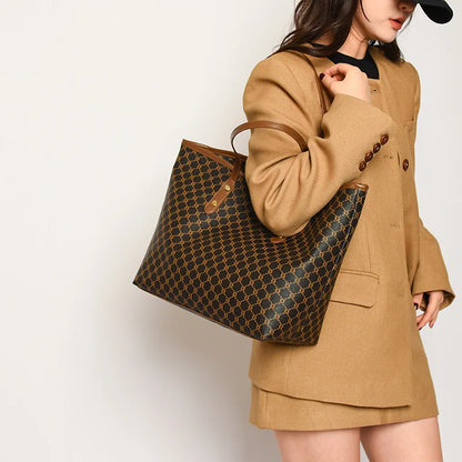 Textured Plaid Tote