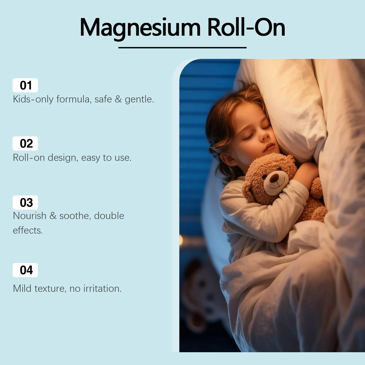 Natural Magnesium Roll-On for Kids Sleep & Relaxation Support