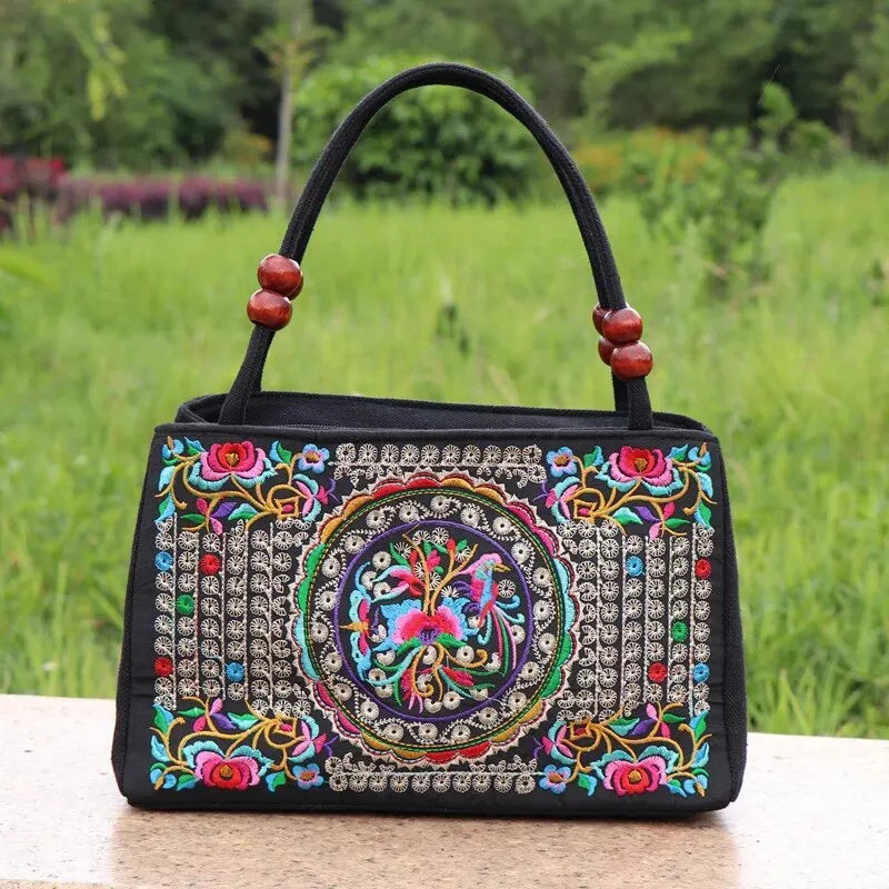 Luxury Ethnic Embroidery Tote