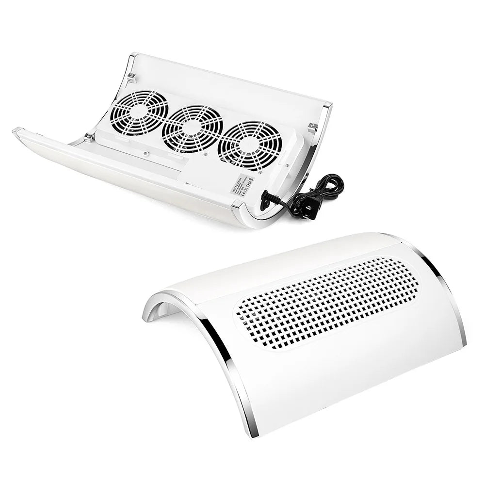 3-Fan Nail Dust Collector - 40W Professional Manicure Vacuum