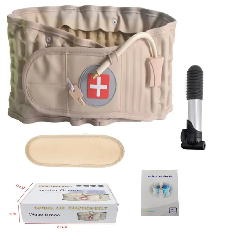 Adjustable Lumbar Support Belt with Air Traction for Back Pain Relief - 10
