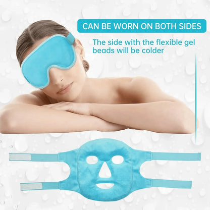 Gel Bead Cooling Ice Face Mask – Hot & Cold Therapy for Face & Eye Care