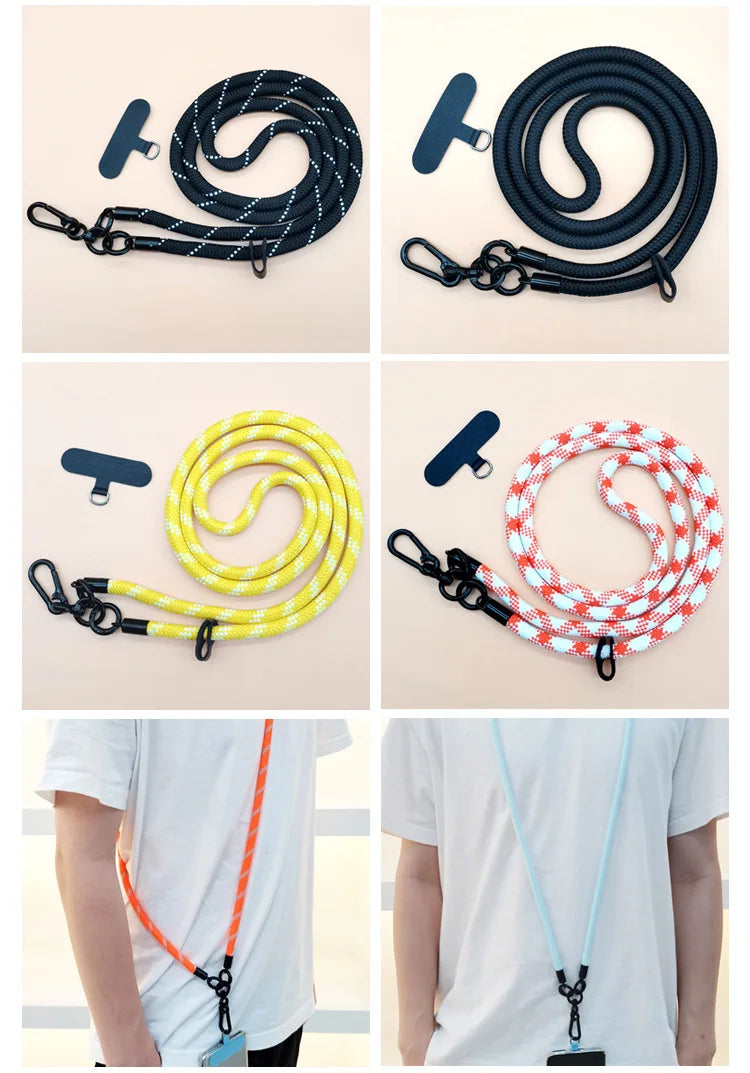 Universal 8mm Crossbody Phone Lanyard - Adjustable Detachable Neck Strap - 13