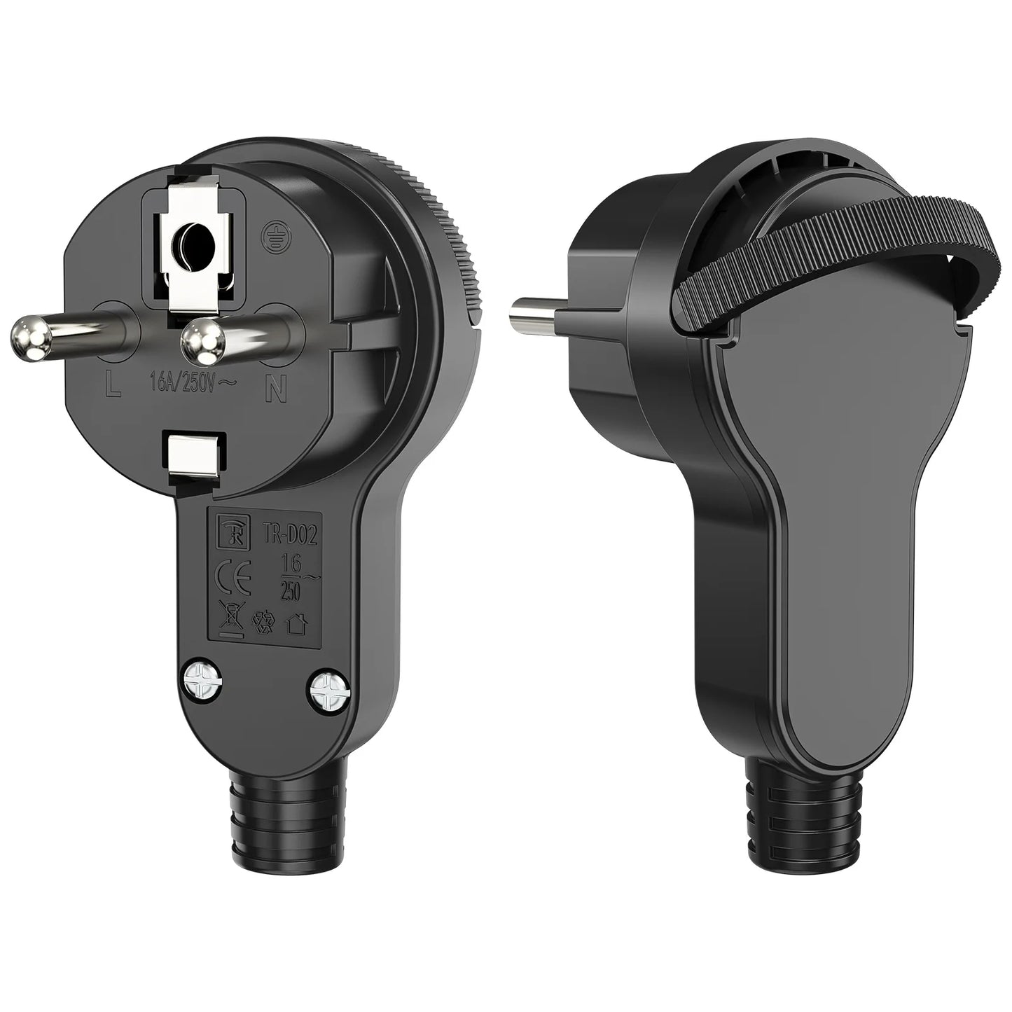 Ultra-Thin Folding Flat Plug 4000W - Space Saving Wall Power Connector
