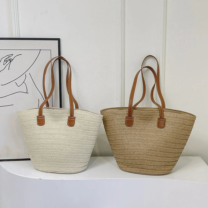 Luxury Bohemian Straw Tote