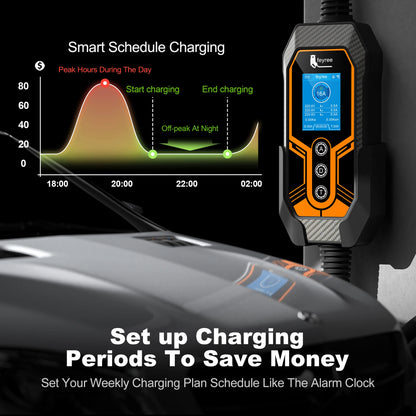 11KW Type 2 Portable EV Charger - 3 Phase Smart WiFi Charging Station