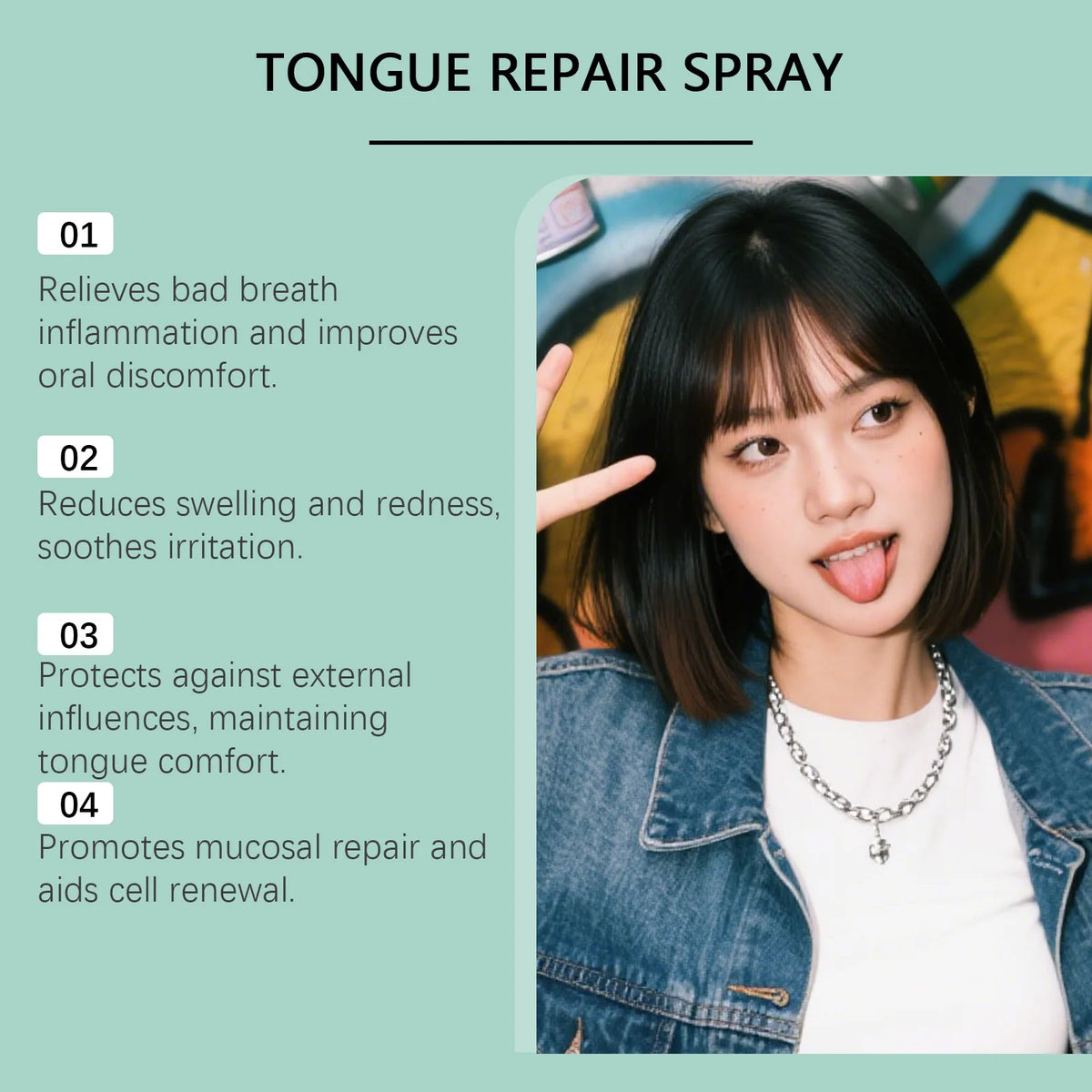 Tongue Coating & Bad Breath Repair Spray – Natural Oral Hygiene Care