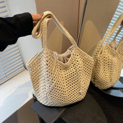 Luxury Woven Straw Beach Tote