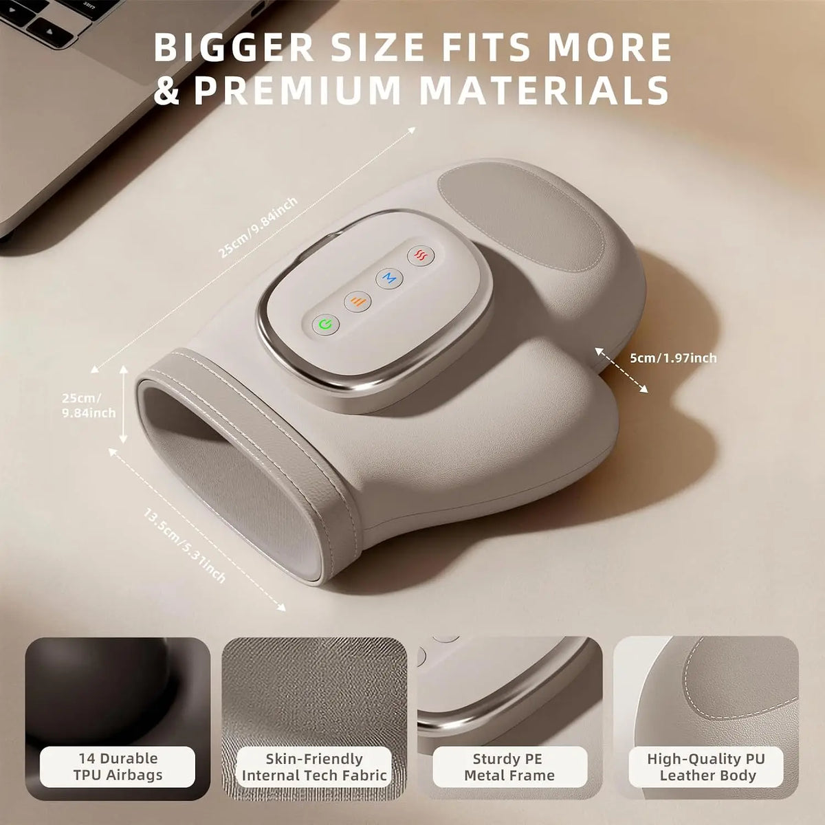 Electric Hand & Wrist Massager - Air Compression Therapy with Heat for Pain Relief