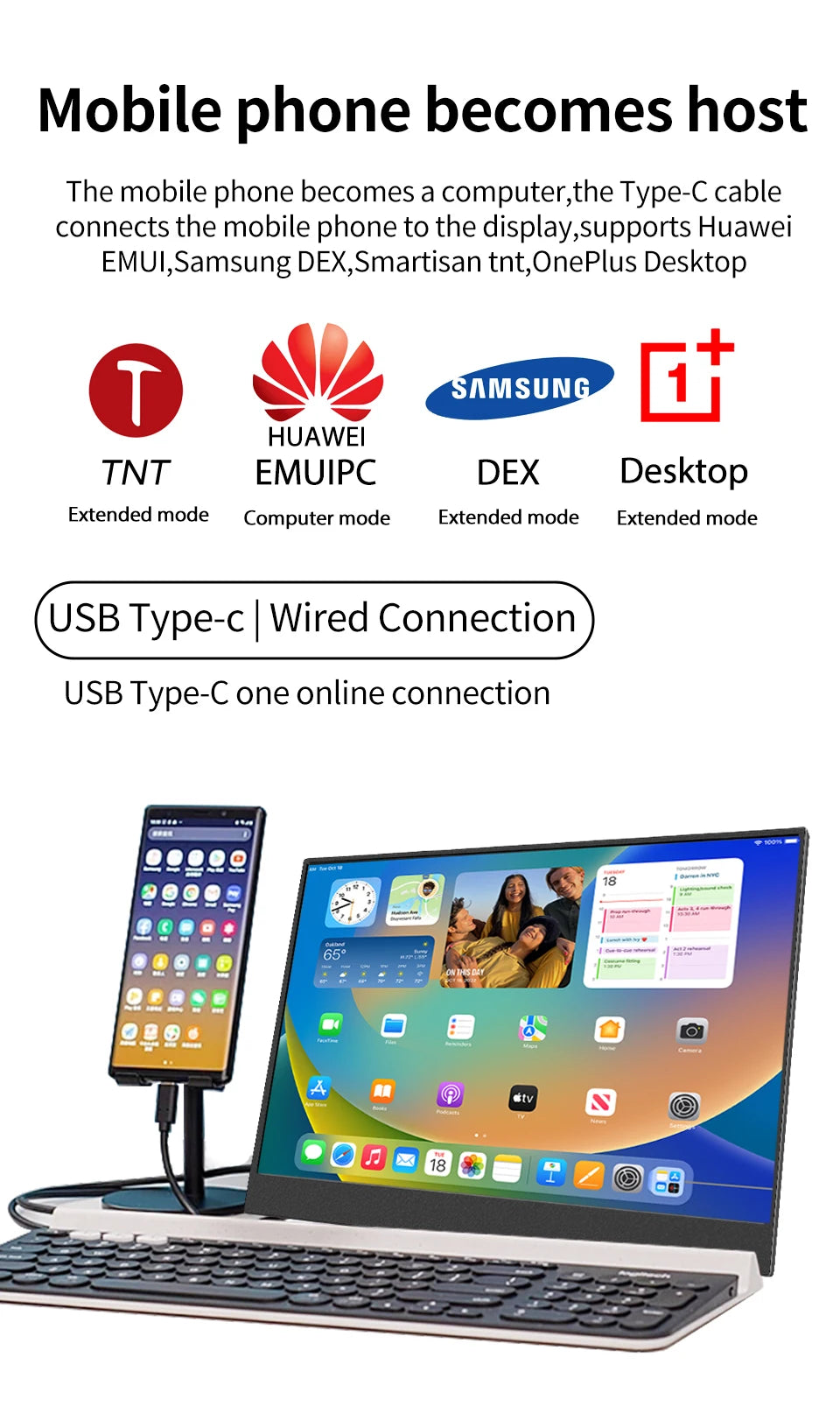 14" Portable Touch Screen Monitor - 1080P FHD IPS Gaming Display - 11