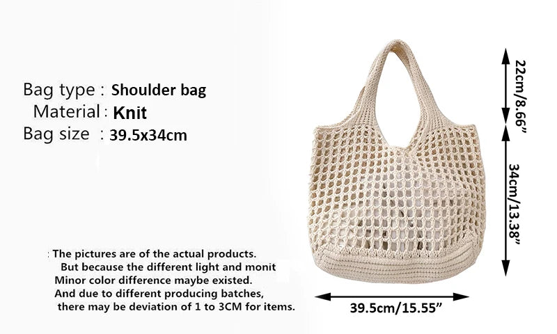 Luxury Knitted Beach Tote