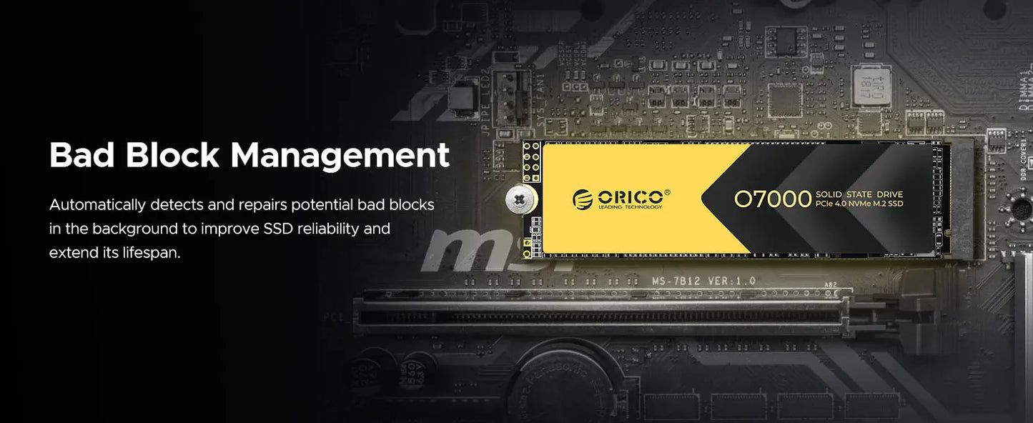 ORICO PCIe 4.0 M.2 NVMe SSD 7400MB/s Internal Solid State Drive