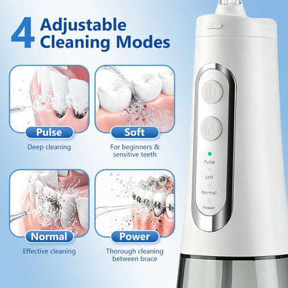 Professional Cordless Water Dental Flosser for Teeth Cleaning & Gum Health