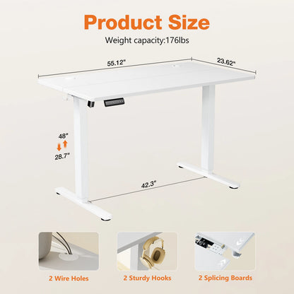 Electric Standing Desk - Height Adjustable Sit-Stand Computer Workstation