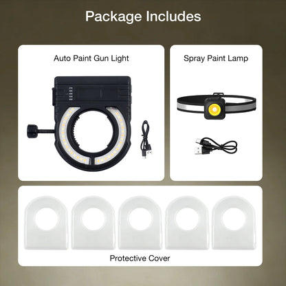 Rechargeable LED Spray Gun Light - Adjustable Car Paint Fill Light