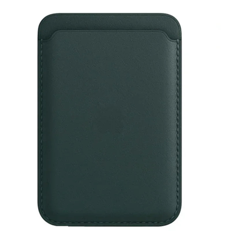Magnetic Leather Wallet Case for iPhone & Samsung - Slim Card Holder Cover