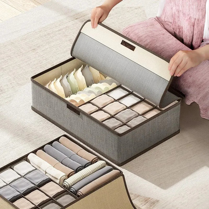 Foldable 3-in-1 Drawer Organizer for Underwear & Socks - 3