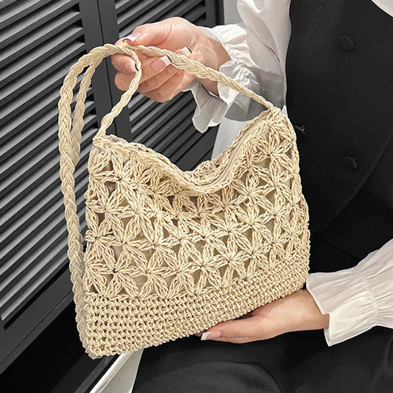 Luxury Woven Straw Crossbody