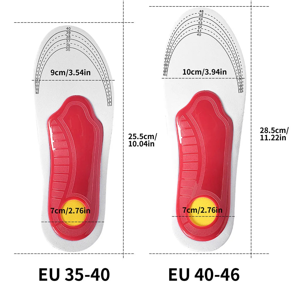 Orthopedic Arch Support Insoles - Pain Relief Memory Foam Shoe Inserts