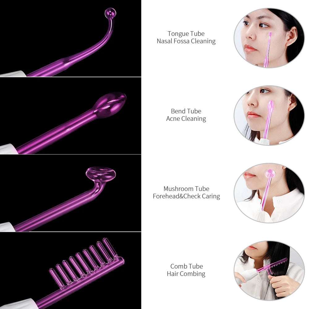 4-in-1 High Frequency Facial Therapy Wand for Acne - 4