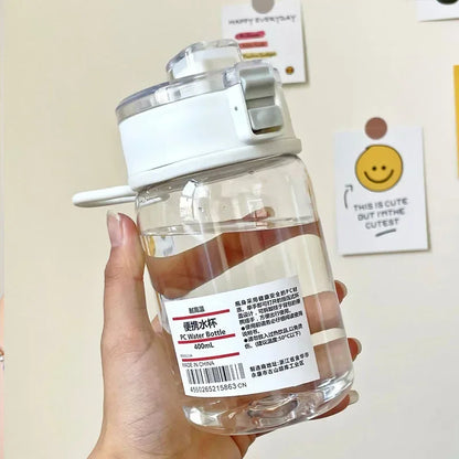 Clear Motivational Sports Water Bottle with Time Scale & Tea Infuser
